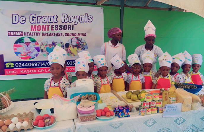 Students at cooking event